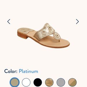 Jack Rogers - Jack Flats Size 8 Platinum